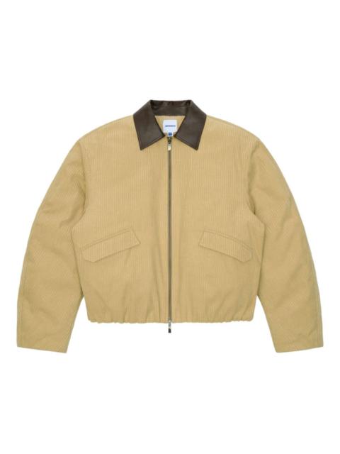 contrast-collar long-sleeve jacket