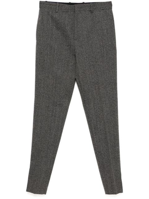 textured wool tailored trousers
