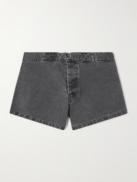 Oyster Belted Denim Shorts
