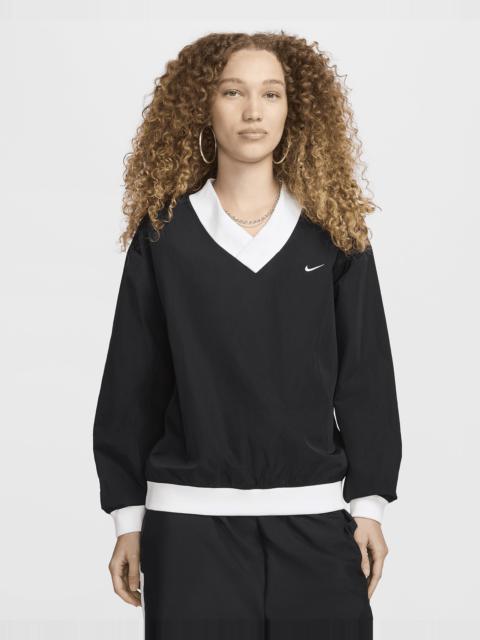 Nike Sportswear Essential Women's Loose UV Woven Long-Sleeve V-Neck Top