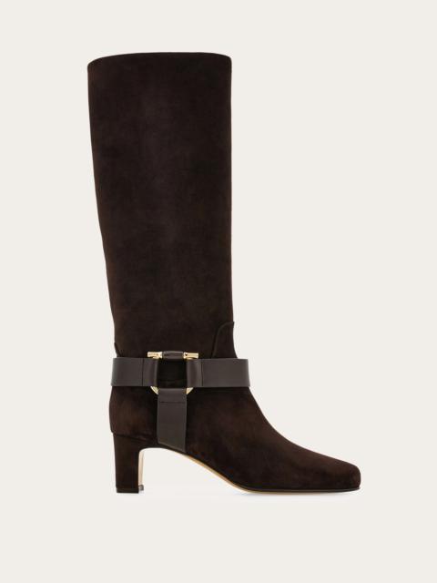 Gancini ornament knee high boot