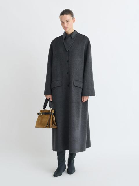 Double Wool/Regen Leather Coat
