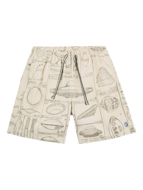 Earthling-print shorts