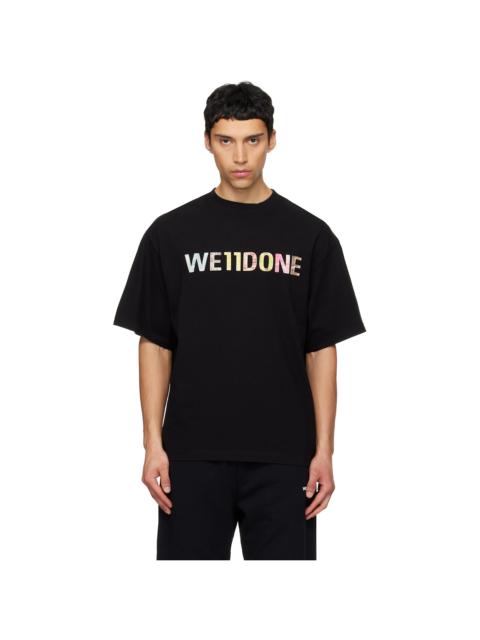 Black 'WE11DONE' Patchwork T-shirt