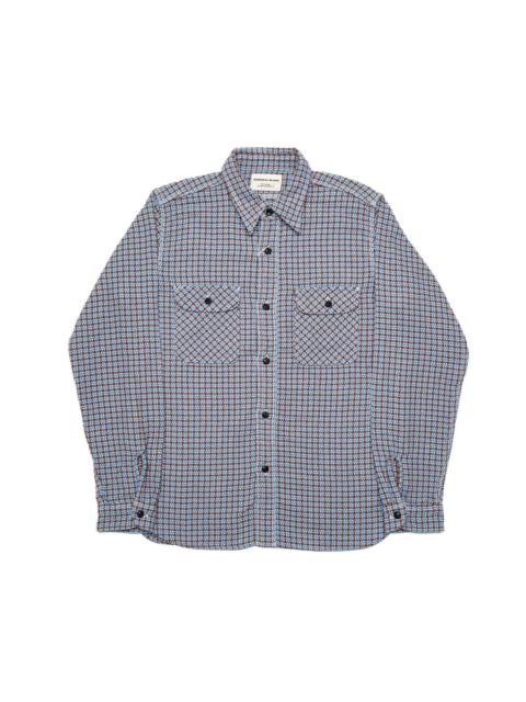 Cheese Indigo Heavy Flannel Work Shirt - Blue