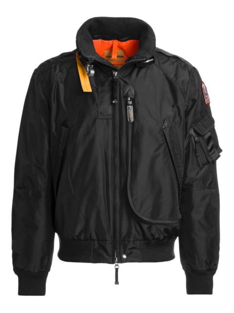 Fire hooded bomber jacket