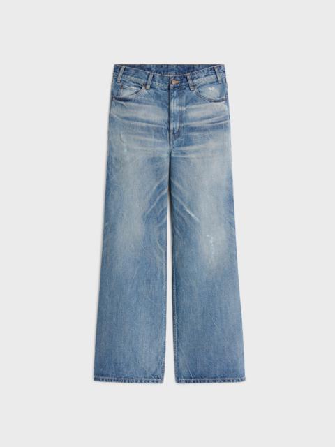 デニム・ジーパン CELINE DYLAN FLARED JEANS IN RIDER WASH DENIM CELINE flared surf jeans in summer dazed wash denim | REVERSIBLE