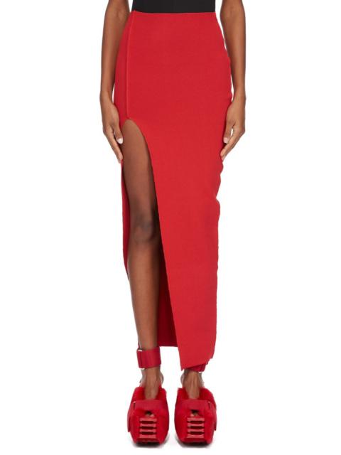 fitted asymmetric design skirt