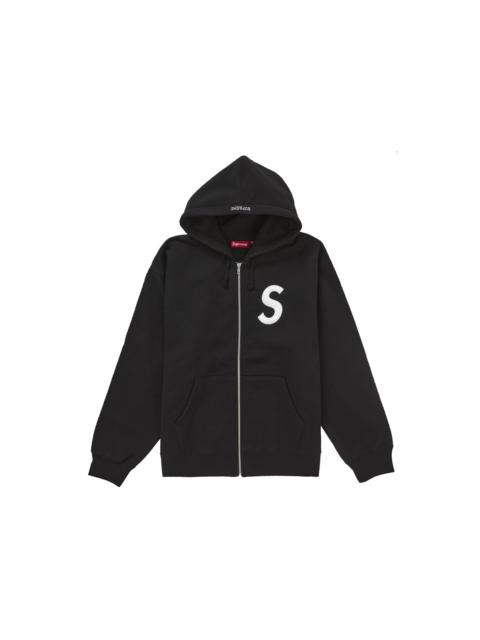Supreme S Logo Zip Up Hooded Sweatshirt (FW24) Black