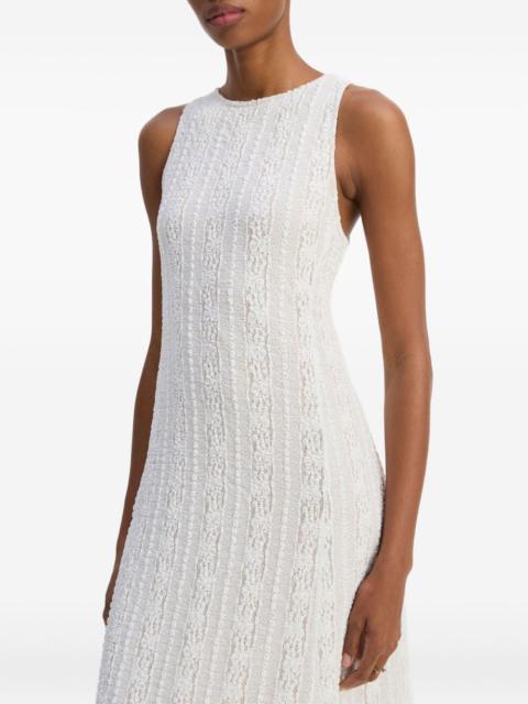 sleeveless lace dress