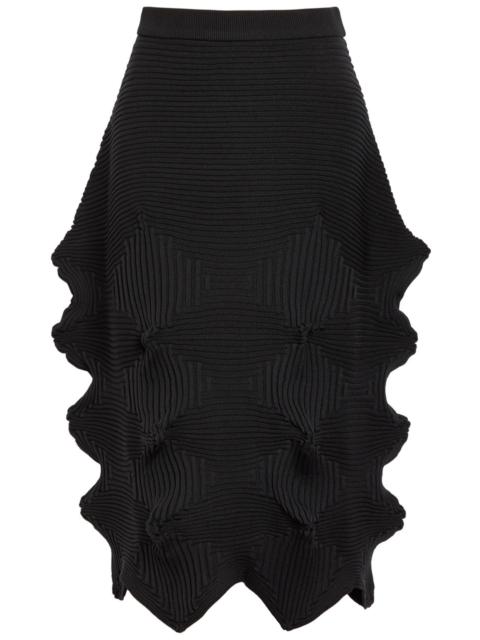 Issey Miyake Sculpted Knit Midi Dress