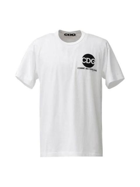 COMME des GARCONS CDG Round Letter Logo Short-sleeve Tee 'White' SZ-T006-051-2-4