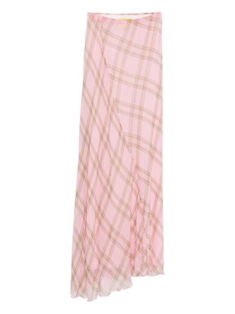 tartan-print maxi dress