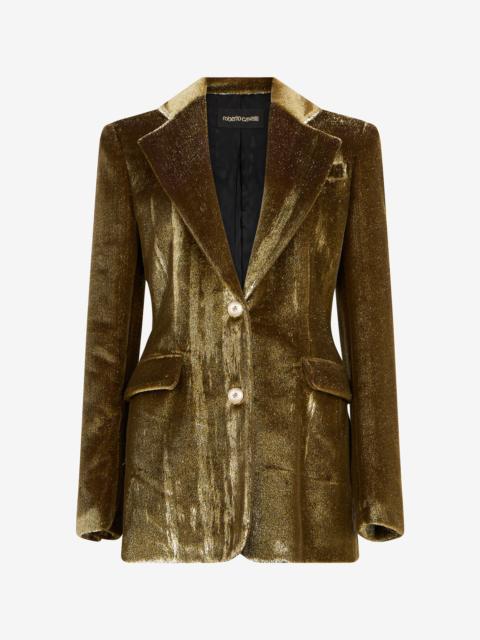 Gold Velvet Blazer