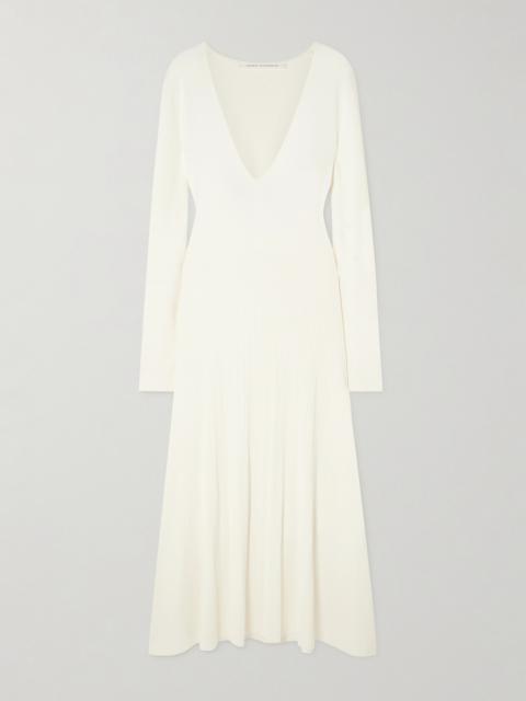 Ribbed-knit Midi Dress