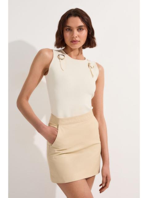 Leather Signature Mini Skirt