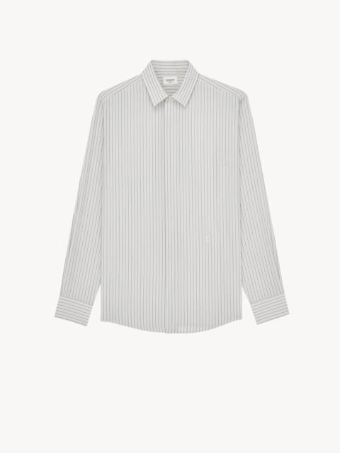 CASSANDRE SLIM SHIRT IN STRIPED VISCOSE