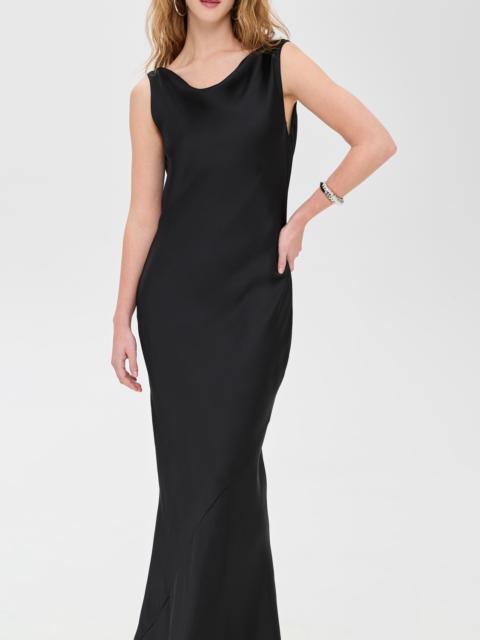 Sleeveless Low Back Drape Gown