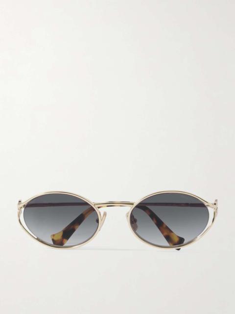 Oval-frame gold-tone sunglasses Gold