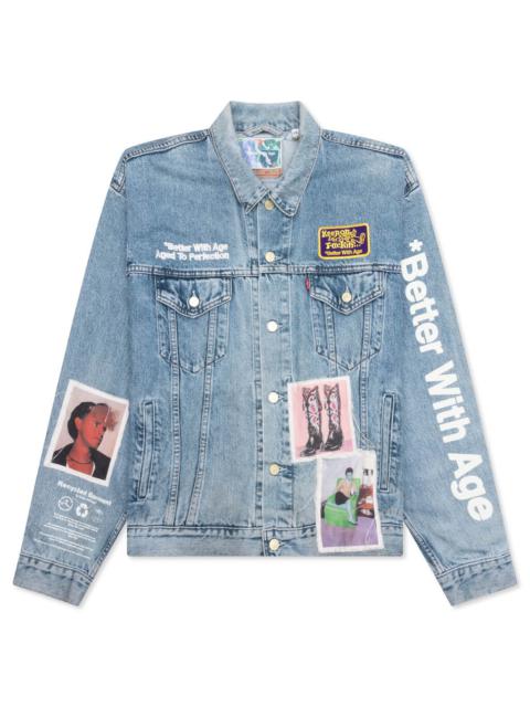 PORTRAIT DENIM JACKET - MULTI