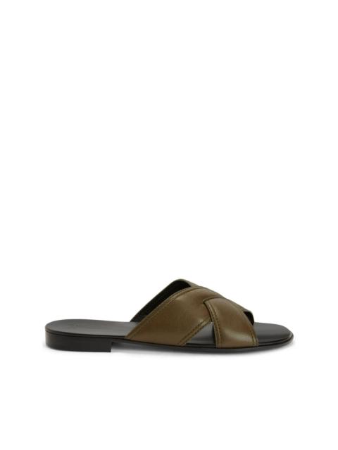 Flavio leather slip-on sandals