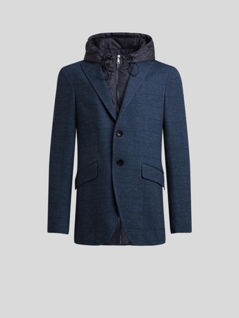 JERSEY JACKET WITH REMOVABLE BIB AND HOOD