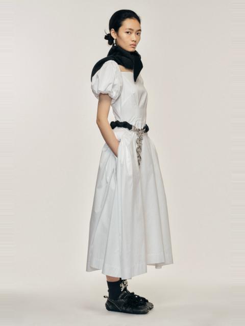 Bow Puff Sleeve Hip Dress