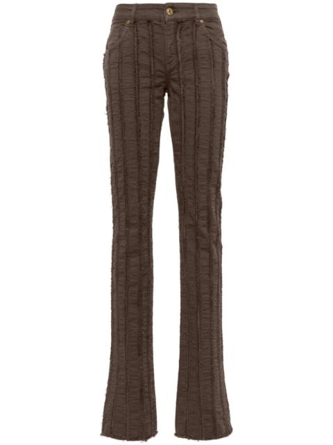 striped straight-leg trousers