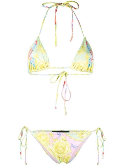 Baroque-print bikini
