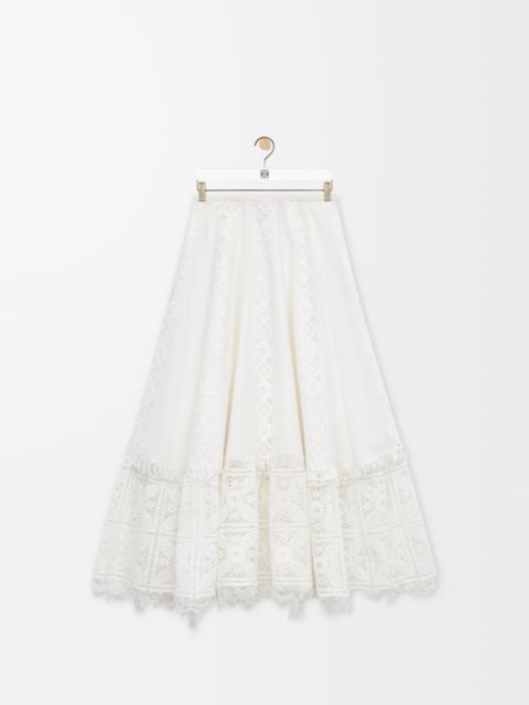 Skirt in cotton and silk