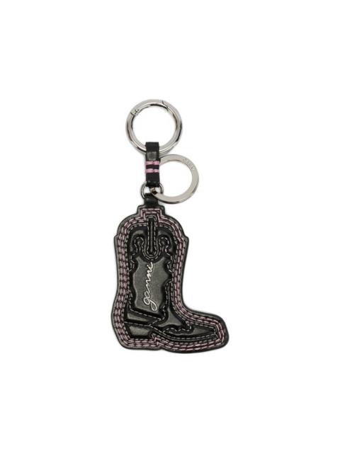 boot-shape stitched keyring