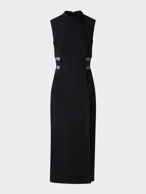 Double-Face Illusion Midi Sheath Dress