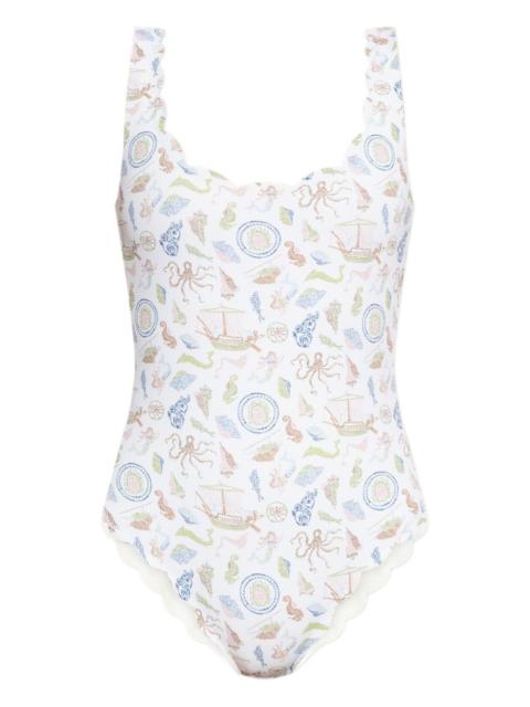 Palm Springs scallop-edge swimsuit