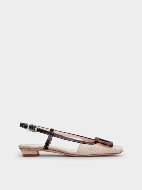 Belle Vivier Slingback Ballerinas in canvas