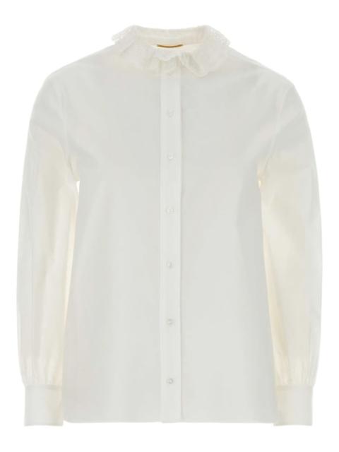 lace-detailing shirt