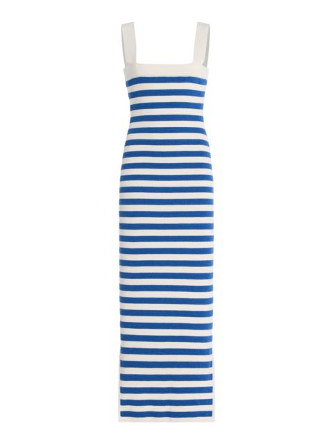 Ari Striped Knit Maxi Dress blue