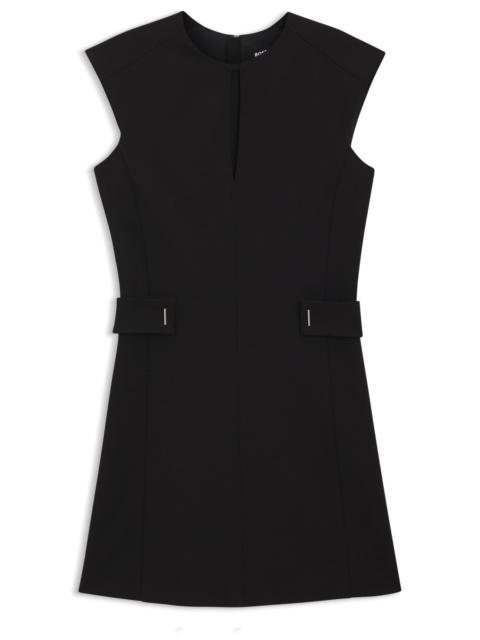SHIFT DRESS WITH BELT DETAIL
