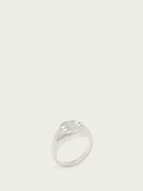 JAKE OVAL TEXTURED SIGNET RING