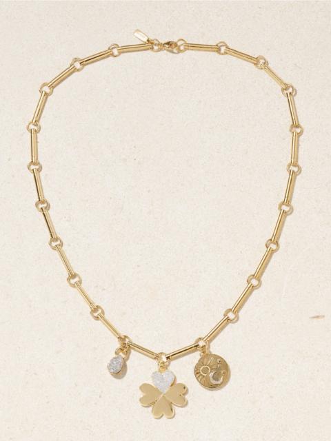 True Love & Balance 18-karat Gold Diamond Necklace