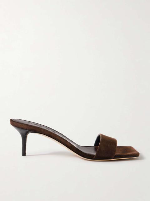 Ilvy suede mules Chocolate