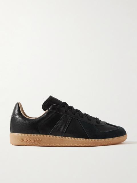 Bw Army Lux Suede-trimmed Cracked-leather Sneakers