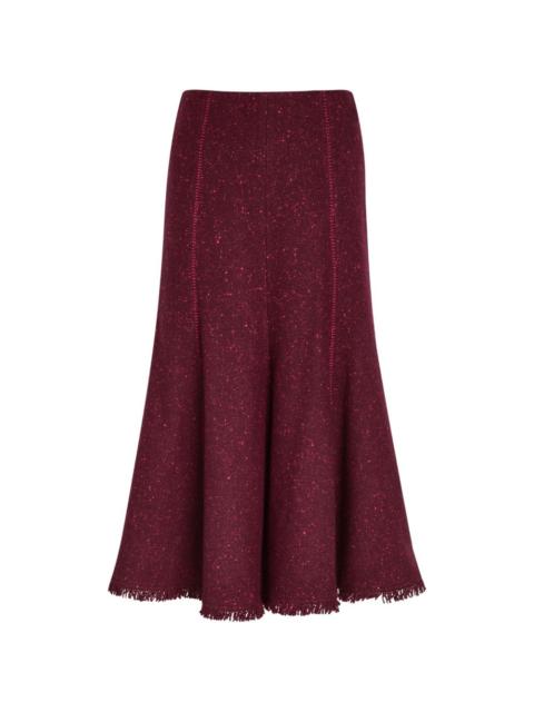 Amy fringed panelled midi skirt