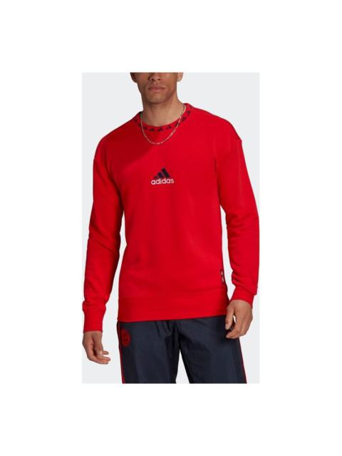adidas Fcb Icon Cr Swt Logo Bayern Munich Pattern Soccer/Football Sports Red GR0674