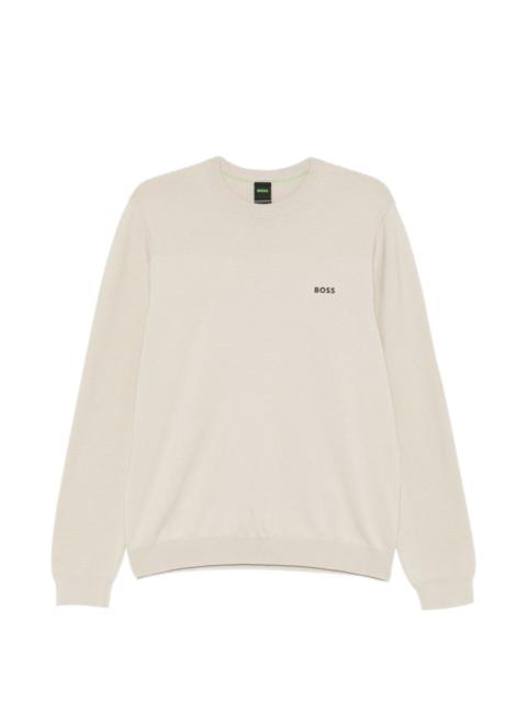 ribbed crew-neck sweater