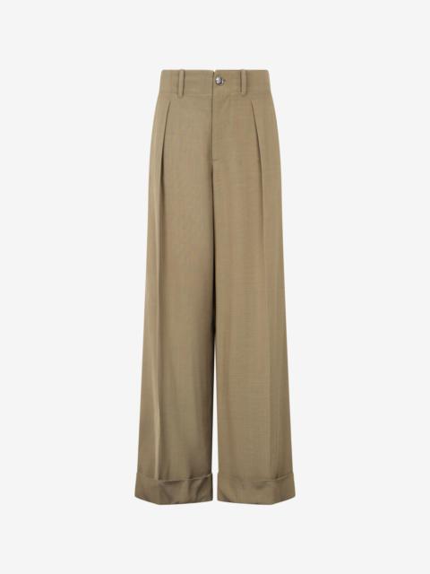 Palazzo Pants With Pleat Detail