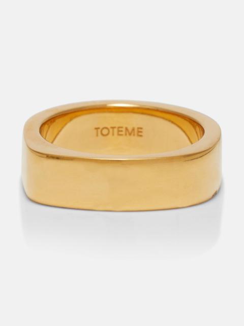 Signature18kt gold-plated ring