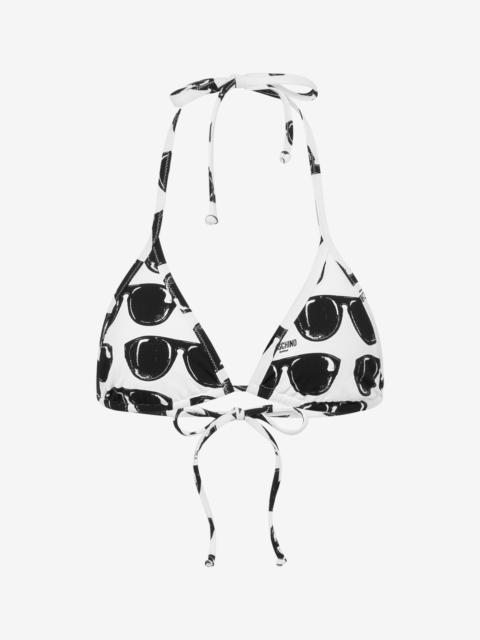 ALLOVER SUNGLASSES BIKINI TOP