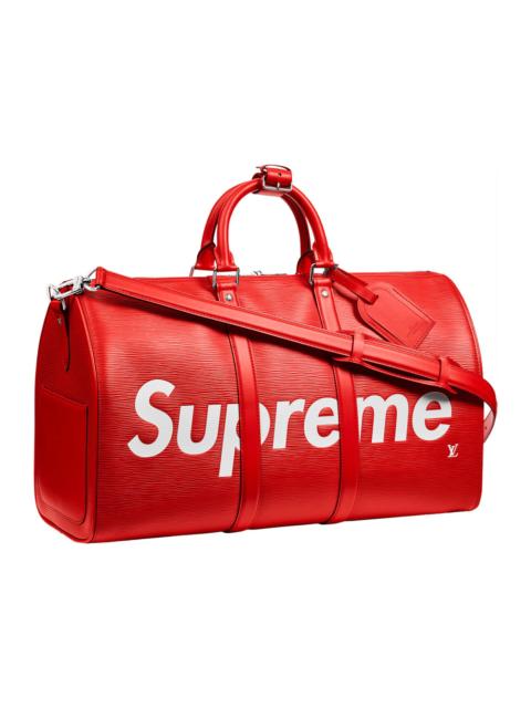Louis Vuitton x Supreme Keepall Bandouliere Epi 45 Red