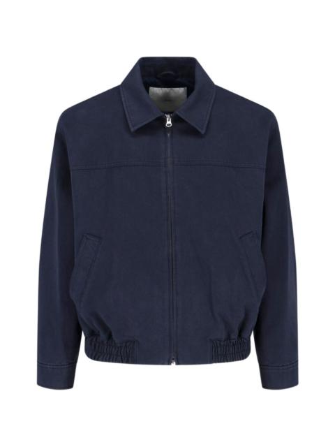 zipped bomber jacket