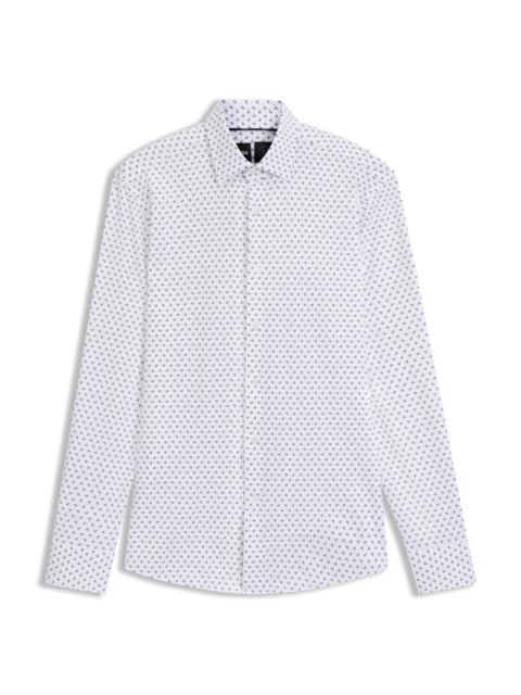 SLIM-FIT SHIRT IN ITALIAN-MADE PERFORMANCE-STRETCH FABRIC